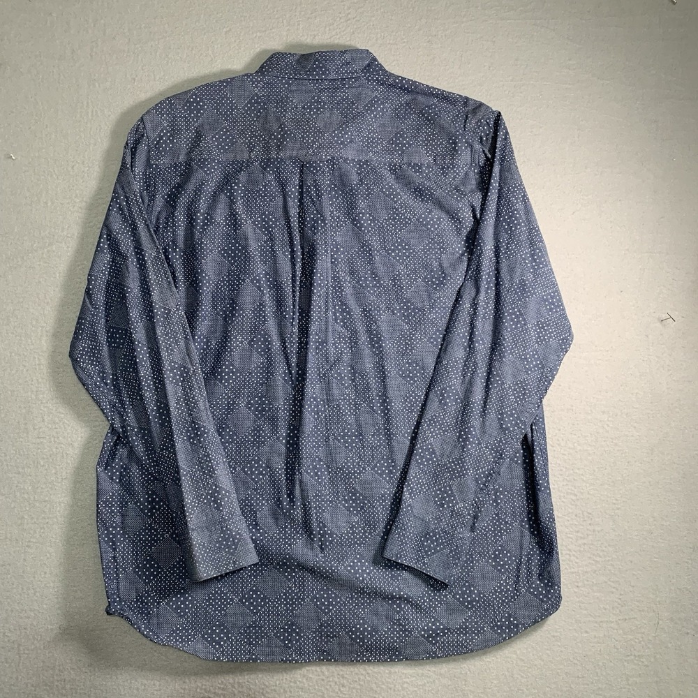 Argyleculture Russell Simmons Sz XL Button Down Shirt Hankerchief Cotton Casual - Picture 8 of 8